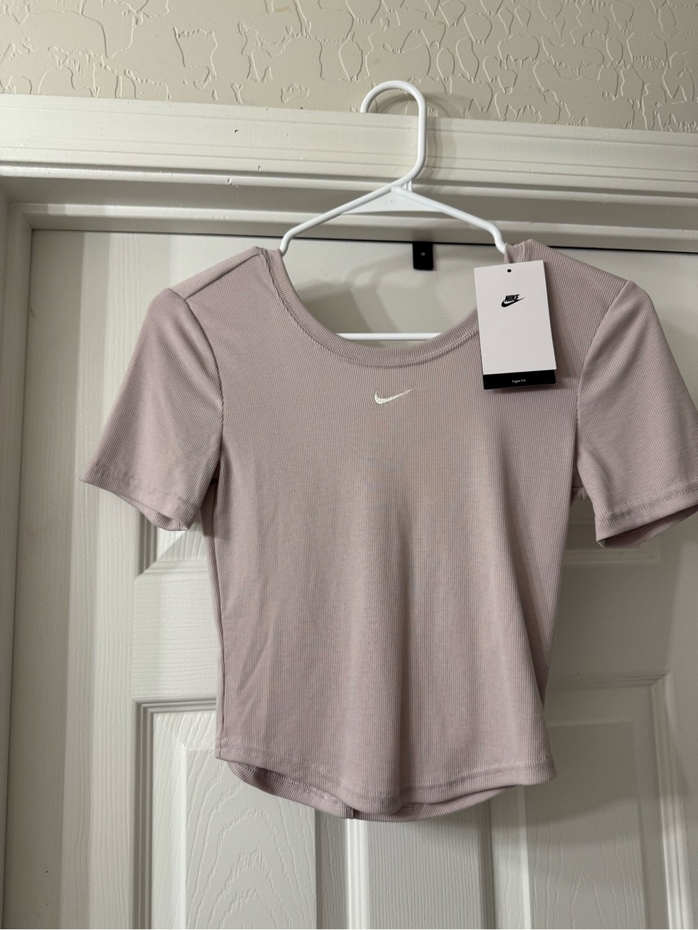 Nike Light Mauve Short Sleeve Crop Top
